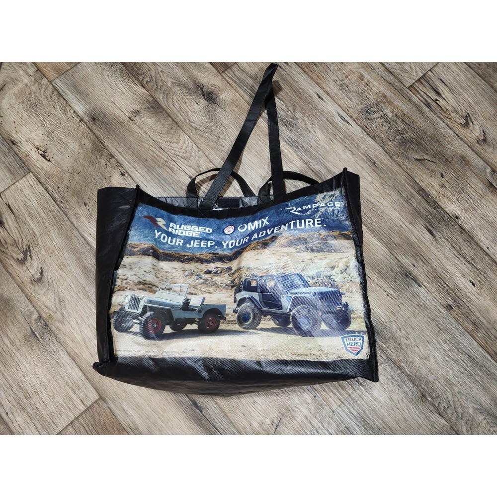 Jeep Reusable Shopping Bag Tote Wrangler Rubicon CJ Willys Cherokee Grocery XL